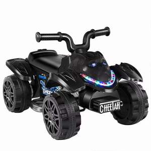 Quad électrique noir pour enfant <span class=keywords><strong>en</strong></span> promotion – Jouet porteur de haute qualité avec batterie 6V, prix de gros usine, lumières et roues incluses - Product Image 1