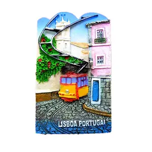 수지 주문 3D 포르투갈 냉장고 자석, 가정 장식 포르투갈 자석 Lisboa 냉장고 자석