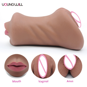 Masturbator Mulut Realistis Premium Dengan Tekstur Tenggorokan Detail dan Bahan TPE Lembut Gerakan Hisap Otomatis Mainan Seks untuk Pria - Product Image 2
