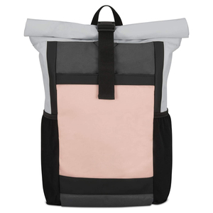 Custom Daypack Made From Recycled Pet Bottles Rucksack for Leisure <b>Roll</b> <b>Top</b> <b>Backpack</b> - Product Image 2