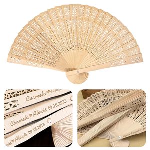 Abanico de Mano de Madera Nicro a Precio de Fábrica Personalizado con Grabado Calado para Regalo de Invitados en Bodas y Fiestas - Product Image 5