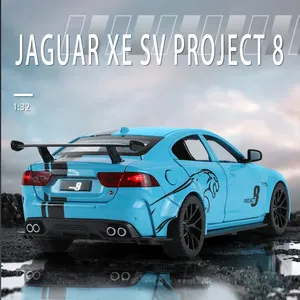 Modellino <span class=keywords><strong>Auto</strong></span> Supersportiva XE SV-PROJECT 8 in <span class=keywords><strong>Scala</strong></span> <span class=keywords><strong>1</strong></span>:<span class=keywords><strong>24</strong></span> in Lega di Zinco Pressofusa con Suoni e Luci, Funzione Pull-Back, Giocattolo da Collezione per Bambini - Product Image 2