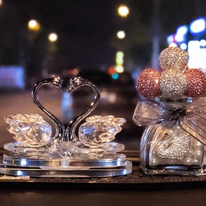 Murano <strong>Mother</strong> and <strong>Son</strong> Statue for Car Decoration Crystal Glass Crafts Swan Animal for Wedding Ornament Souvenirs - Product Image 3