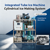 Machine à glace en tube automatique industrielle, machine à glace automatique pour usine de glace, entreprise de boissons, pêche