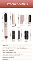 Nouveau design, sèche-cheveux multifonction 7-en-1 avec embouts interchangeables, diffuseur en plastique, pour cheveux raides et bouclés