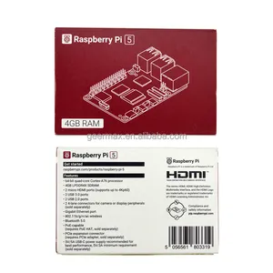 Raspberry Pi5 5B 8G 4G RAM BCM2712 2.4GHz 4-core 64-bit A76 Gigabit Ethernet PoE 5V/5A Original Electronic Modules Pi 5 8GB 4GB