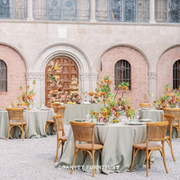 Vente en gros de chaise de salle à manger empilable à dossier en rotin de style rustique pour événement de mariage
