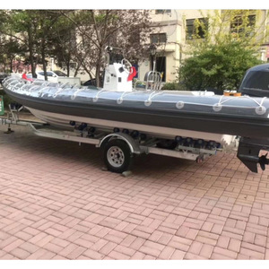 Boat Trailer For <b>Inflatable</b> Boat With Yamaha Motor 4x4 Aluminum Frame Trailerable Boat Transporter - Product Image 2