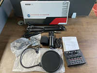 Bm800 V8 Set kartu suara mikrofon menyanyi Studio, kondenser Audio profesional untuk Karaoke Podcast rekaman Streaming langsung