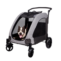 Poussette de voyage pliable et imperméable Greenway GWPSC01 Big Space pour animaux de compagnie – Le meilleur système de transport