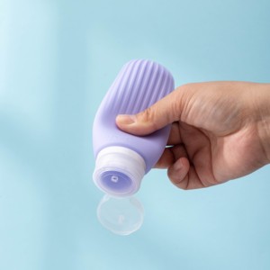 샤워 젤, 샴푸 및 화장품 샘플링 60 ml 및 90 ml 옵션을 위한 휴대용 및 재사용 가능한 실리콘 짜기 병