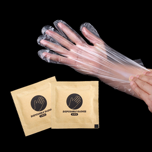 مصنع درجة الغذاء قفازات للمطاعم حزمة ورق كرافت رخيصة الثمن تخصيص شعار - Product Image 2