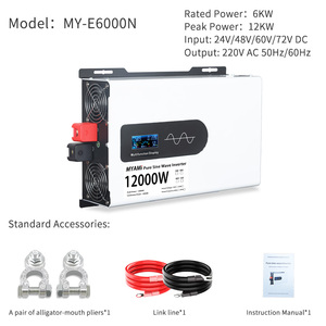 MYAMI 12KW 12000W Puissance de crête 24V 48V 60V 72V DC vers AC 220V <span class=keywords><strong>Onduleur</strong></span> à onde sinusoïdale pure 6000W pour voiture - Product Image 2