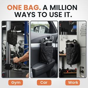 Porte-bouteille d'eau magnétique résistant à l'eau avec poche pour téléphone, sac de sport, voyage, fitness, sac de sport magnétique - Product Image 6