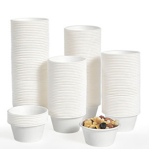 Precio competitivo, pulpa de bagazo biodegradable, taza desechable para salsa de pulpa de caña de azúcar, respetuosa con el medio ambiente, tapa de taza de bagazo para sacar para salsa - Product Image 5