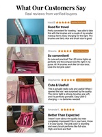 Ensemble de 14 pinceaux de maquillage BS-MALL Travel avec miroir éclairé par LED, étui portable, pinceaux synthétiques vegan avec étui miroir, marque privée