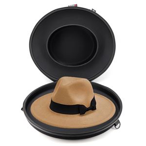 Étui de transport pour chapeau imperméable personnalisé pour les voyages, en matériau EVA, pour chapeau Fedora, avec options personnalisables - Product Image 2