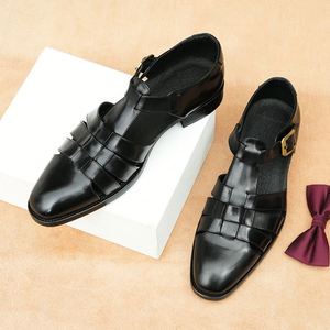 Chaussures habillées de luxe pour hommes style britannique, en cuir véritable, type Oxford, pour affaires, grandes tailles, pour dropshipping - Product Image 2