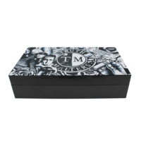 Boîte cadeau VIP en carton en forme de livre à trois couches avec laminage mat/brillant, emballage de luxe à plusieurs niveaux, matériaux recyclables