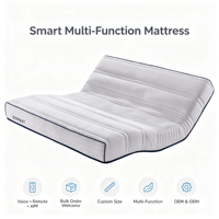 Matelas intelligent réglable avec inclinaison tête et pieds, hybride latex et mousse à mémoire de forme, zéro gravité pour sommier réglable