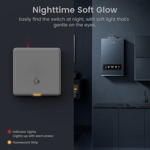 Умный настенный выключатель Zigbee Tuya RF433 2.4ГГц 20А, однополюсный, с таймером обратного отсчета, голосовым управлением (совместим с Alexa, Google), для водонагревателей до 4000 Вт - Product Image 5