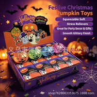 Jouet anti-stress en forme de citrouille d'Halloween en gros, avec paillettes, pour cadeaux et fêtes