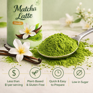 Bebida Energética Instantánea en Polvo de <span class=keywords><strong>Matcha</strong></span> <span class=keywords><strong>con</strong></span> <span class=keywords><strong>Vainilla</strong></span>, 300g, Venta Caliente, Soporte para Marca Privada OEM - Product Image 4