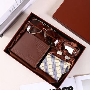 Men's Gift Set Wallet Tie Sunglasses Business Gift <b>Box</b> Father's Day <b>Present</b> - Product Image 1
