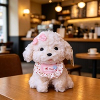 Peluche mignonne chiot chien Bichon Frisé Westie en polyester et coton PP, jouet doux anti-stress pour enfants, idéal pour anniversaire