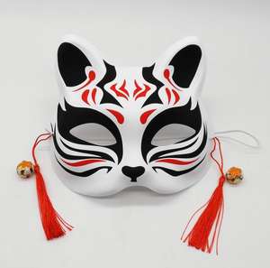 หน้ากากพลาสติกสไตล์ญี่ปุ่นฮาโลวีน, หน้ากากครึ่งหน้าอุปกรณ์ประกอบคอสเพลย์งานบอลคาบูกิ - Product Image 5