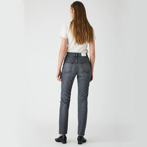 <span class=keywords><strong>Jeans</strong></span> a Vita Alta da <span class=keywords><strong>Donna</strong></span> Essentials, Pantaloni in Denim <span class=keywords><strong>Grigio</strong></span> Scuro, Slim-Fit Elasticizzati a Lunghezza Caviglia - Product Image 3