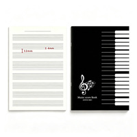 Cuaderno de Partituras Personalizado, Encuadernado con Grapa, Papel para Partituras, para Teoría de Composición Musical y Estudiantes