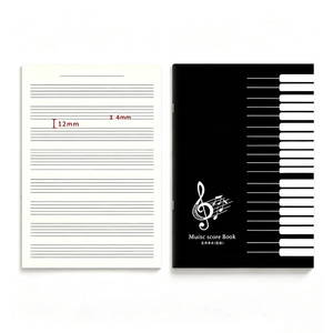 Carnet de manuscrit musical personnalisé, relié à cheval, en papier à staves, pour la théorie de la composition musicale et les étudiants - Product Image 4