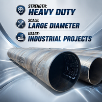 Tuyau en acier soudé en spirale SSAW Q235B Q345B pour pipeline d'huile, de gaz et d'eau, diamètre de 219 à 2020 mm, 6 m, 12 m
