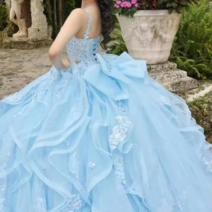 S2602L Nuovo Abito <span class=keywords><strong>da</strong></span> <span class=keywords><strong>Sposa</strong></span> Elegante con Halter, Ricamo di Alta Qualità, Decorazione a Fiocco, Stile Palazzo Fantastico, Gonna a Palloncino - Product Image 5