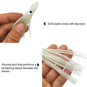 Appât artificiel souple en caoutchouc pour la pêche, <span class=keywords><strong>leurre</strong></span> pour attraper des poissons comme les poulpes, avec jupe <span class=keywords><strong>de</strong></span> calmar, plusieurs couleurs disponibles, nouveau modèle, - Product Image 3