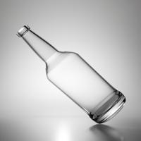 Bouteille de whisky de luxe en verre transparent de 750 ml à fond épais avec bouchon en liège, finition mate, col long pour brandy, rhum et spiritueux