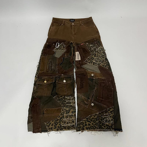 DIZNEW 2025 Melhor Fabricante de <span class=keywords><strong>Jeans</strong></span> Masculinos Vintage, <span class=keywords><strong>Jeans</strong></span> de Cintura Média com Efeitos Rasgados e Lavados - Product Image 4