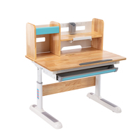 Table d'étude ergonomique moderne en bois massif blanc pour enfants, hauteur réglable, design de protection de la colonne vertébrale, écologique et durable pour chambre à coucher