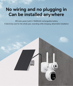 Nhà Máy Bán buôn ống kính kép giám sát thông minh ngoài trời Pin không dây wifi 4 gam LTE IP CCTV Hệ thống an ninh năng lượng mặt trời cctv camera - Product Image 2