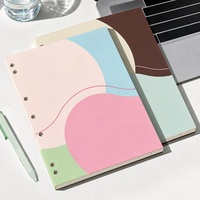 Carnet à spirales A4 marron à feuilles mobiles, pages intérieures personnalisées, agenda de bureau et scolaire