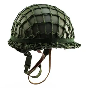 Atacado capacete do exército de compensação-M1 capacete militar de aço com tampa de rede, capacete tático protetor do exército