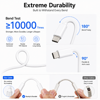 Kabel 100W PD 3.0 Tipe-C ke Tipe-C 1.8M 5A Pengisian Cepat untuk Laptop Tablet Smartphone Komputer IOS