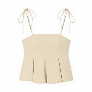 TAOP&ZA 2026 Novedad Primavera para Mujer: Top/Camiseta sin Mangas con Lazo y Tirantes Finos, Tejido Vintage Transpirable y Ecológico, con Falda Corta - Product Image 3
