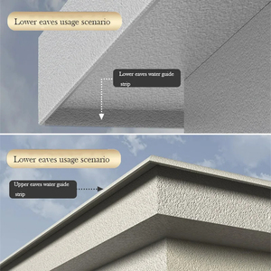 Gouttière de fenêtre en alliage d'aluminium, gouttière de mur de bâtiment, déflecteur d'eau imperméable, bande de drainage de toit - Product Image 4