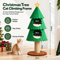 Arbre à chat de Noël en feutre et lin, écologique, facile à assembler, design intime – Bestseller transfrontalier pour la maison, style réparateur