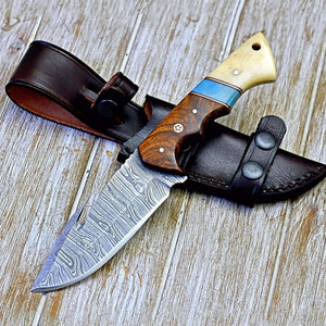 Cuchillo de Caza de Acero de Damasco con Diseño de Patrón Premium, Colección para Exteriores, Cuchillo de Caza de Acero de Damasco Hecho a Mano - Product Image 3