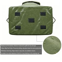 Sac de rangement tactique de camping 57L - Vert olive, polyester imperméable, fermeture éclair, pliable, sac fourre-tout utilitaire, porte-hache, pique-nique en plein air