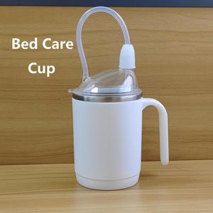 Taza de Acero Inoxidable de Grado Alimenticio y Silicona para Personas Mayores, Tapa con Pajita Antiderrames, 400 ml - Product Image 6