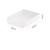 OFPS02 caja de almacenamiento de escritorio de oficina Archivo de oficina A4 estante de almacenamiento de papel caja de almacenamiento blanca para artículos diversos libro de recibos de papelería
